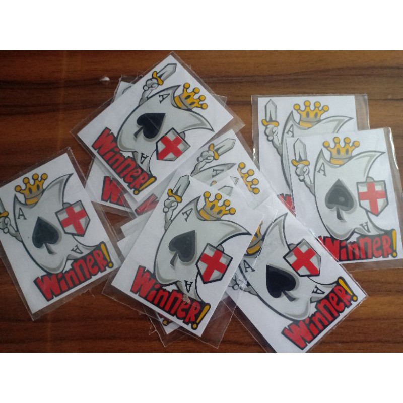 

sticker cutting kartu winner berkualitas