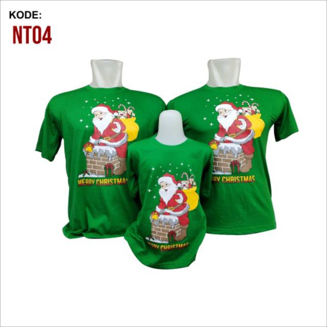 KAOS SANTA KLAUS BAWA KARUNG NATAL KATUN COMBED 30S