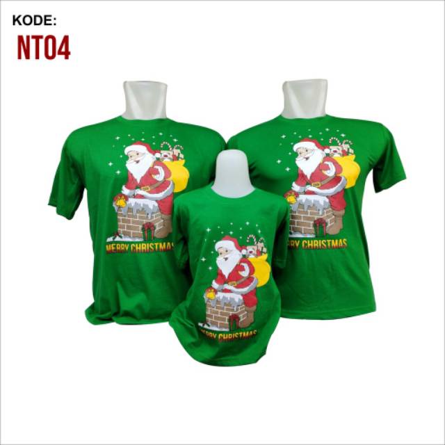 KAOS SANTA KLAUS BAWA KARUNG NATAL KATUN COMBED 30S