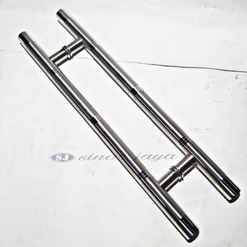 pull handle pintu rumah minimalis gagang tarikan pintu kaca baut tembus stainlessc bulat 45cm 60