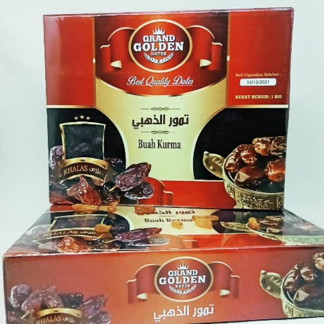 

Kurma Al Taaj Dates Golden Khalas 1Kg Manis