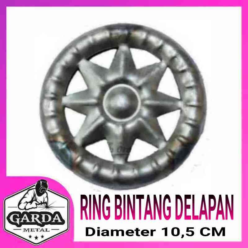 Ornamen Pagar Aksesoris Pagar Ring bintang Delapan 8