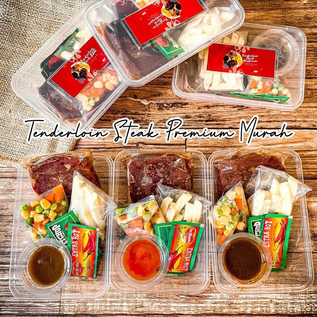 

Paket STEAK (Tederloin 100 Gr, Vegie 4mix, Potatoes stick & Sauce)