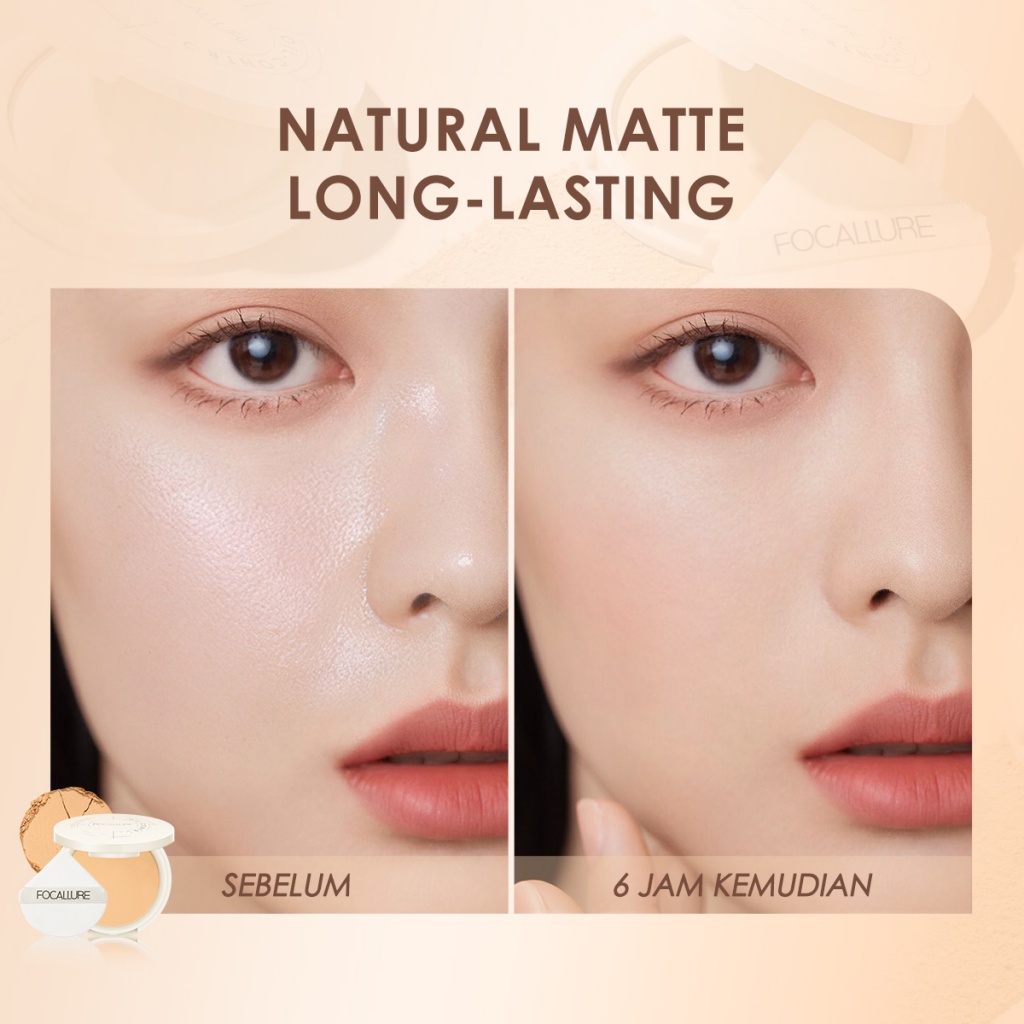 FOCALLURE Natural Oil-control Powder Stay-Matte Powder Up to 12 Hours Long Lasting