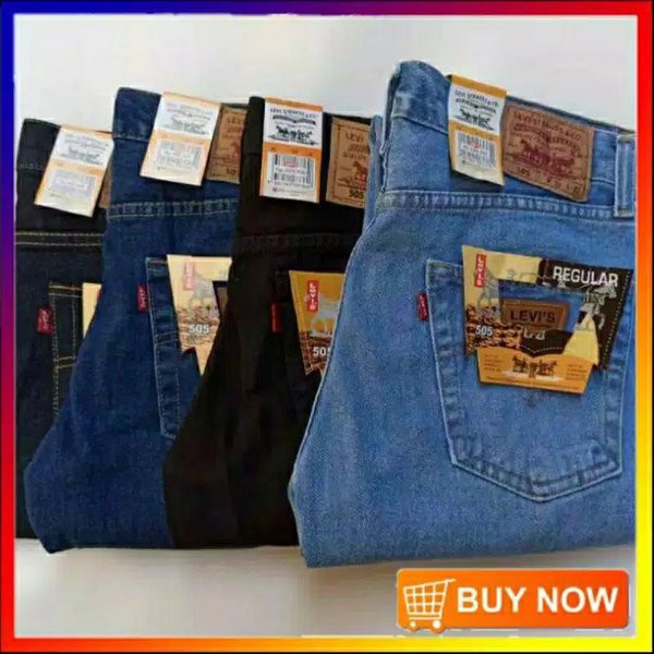 Celana Jeans Levi Regular Fit Big Size Jumbo pria 33 Sampai 38