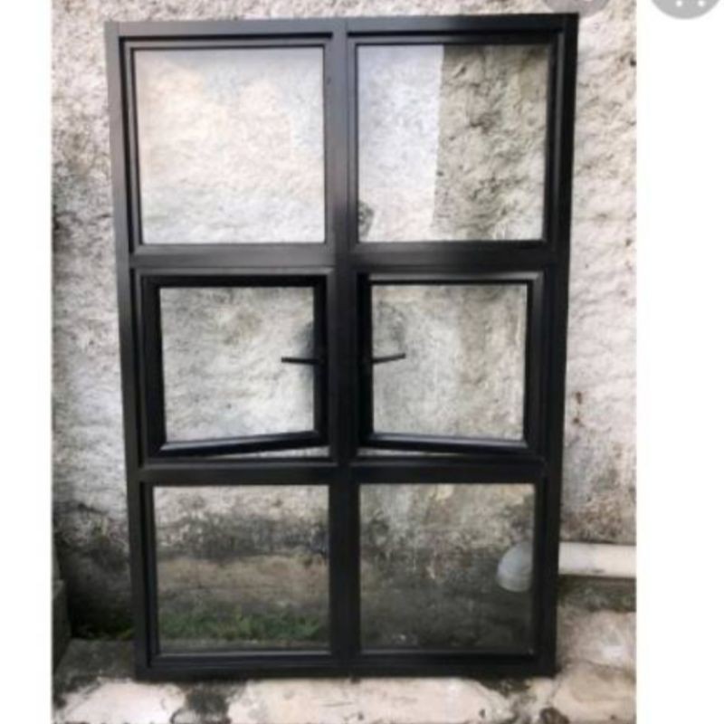 jendela aluminium 100x150 gandeng custom
