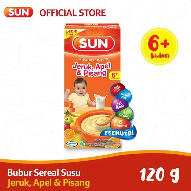 

rV2Code SUN Bubur Sereal Susu Jeruk Apel Pisang Susu 120 g Box x 2 Pcs O6C4 (ready)