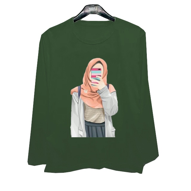 Kaos Panjang Hijabers Big Size XXL XL L M-Army