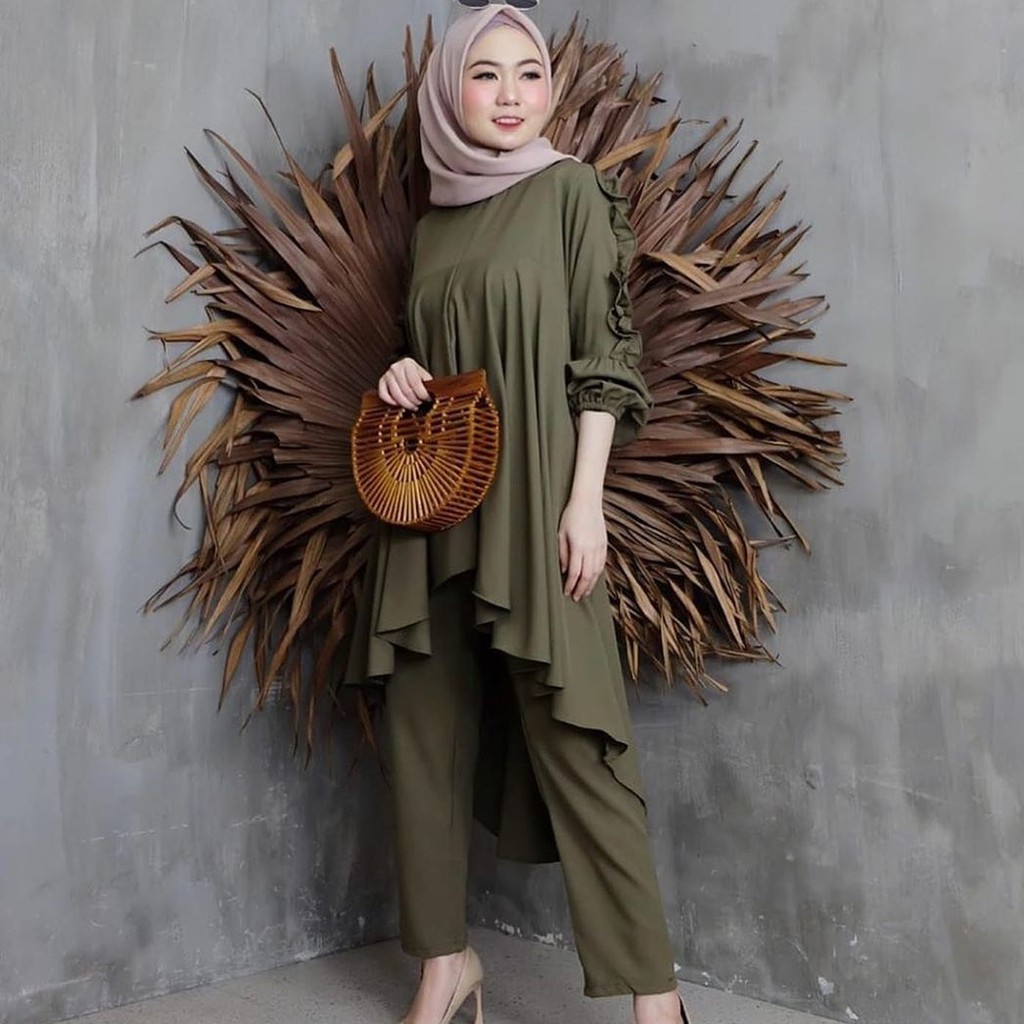 [ Bisa Cod ] Sadewi Set Setelan Baju Muslim Wanita Termurah