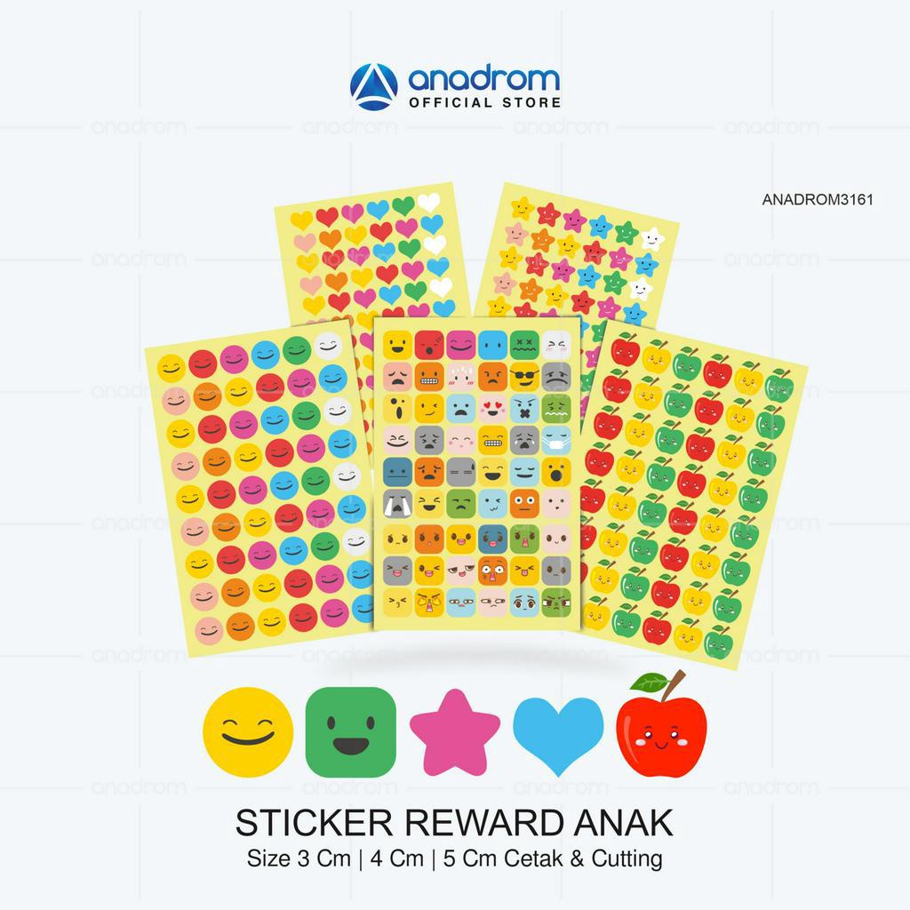 

Stiker Reward Anak | Dot Sticker Anak | Sticker Emoji, Love, Star, Apple | Anadrom 3161