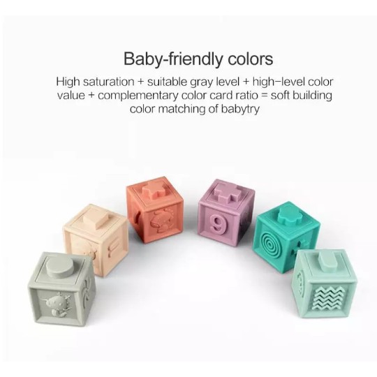 Soft Building Blocks Balok Bayi Balok Mainan Bayi Mainan Bayi Mainan Balita Balok Susun Bayi Baby Teether Bayi Gigitan Bayi Teether Mainan Balok Anak Mainan Montessori