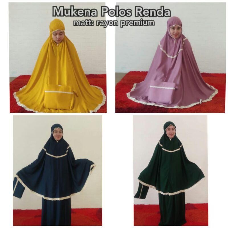 Mukena rayon polos Premium by Nun jilbab