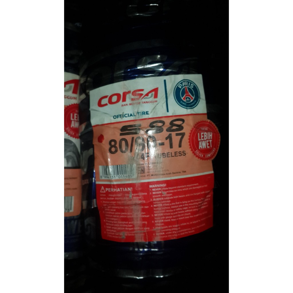 Ban TUBELESS 80 90 17 CORSA Limited