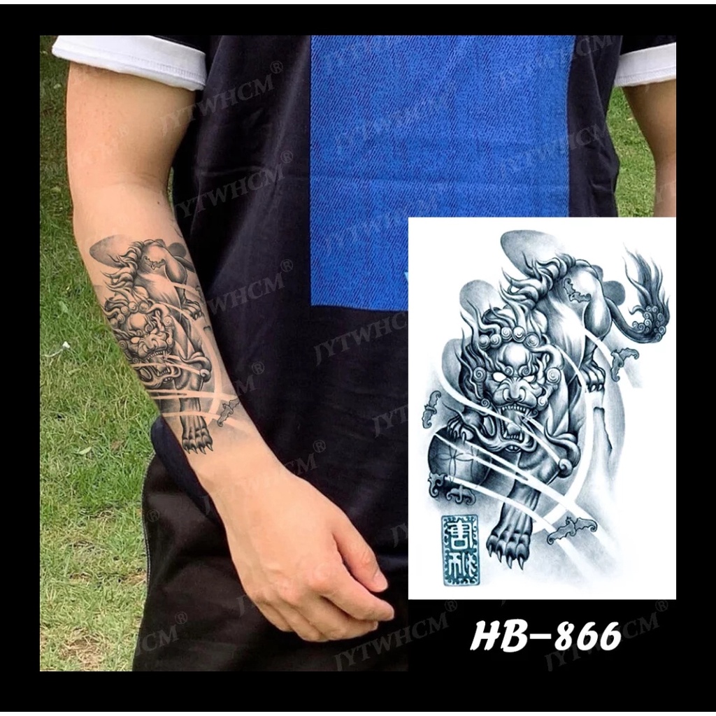 Stiker Tato Temporary Motif 3D Seri Naga HB866- Tato Temporer