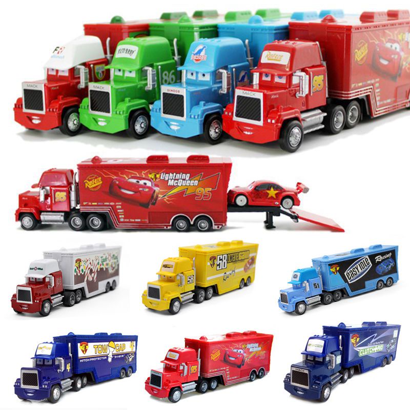 22cm Cars Mack Lightning McQueen King Jackson Storm Racer Truck Car Kids Gift Toy  Car Model Toy Alloy Truck