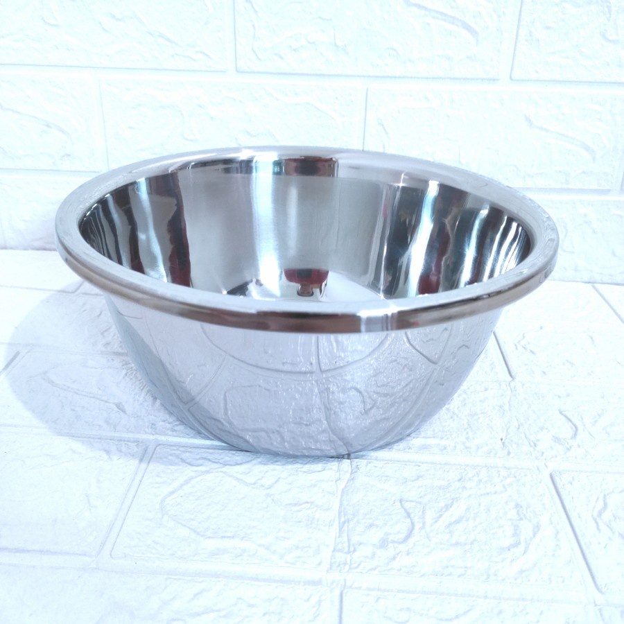 Baskom Elegant Komodo 26 cm stainless TEBAL Sop Kuah Panci Mixing Bowl