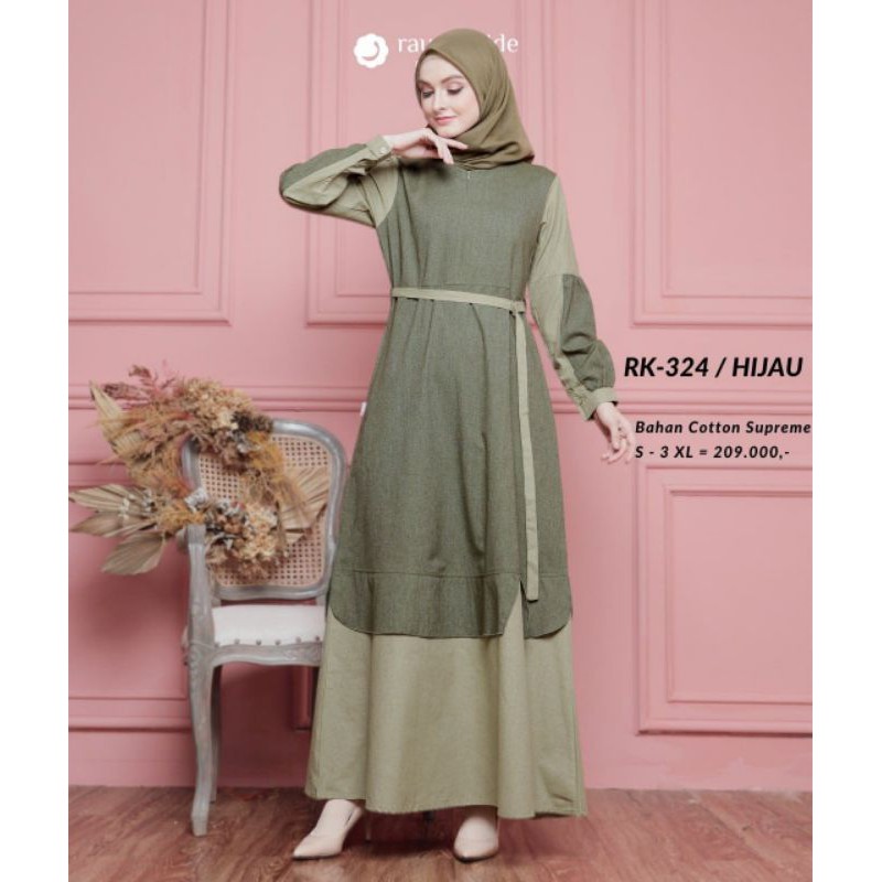 Gamis Rauna RK-324 Hijau