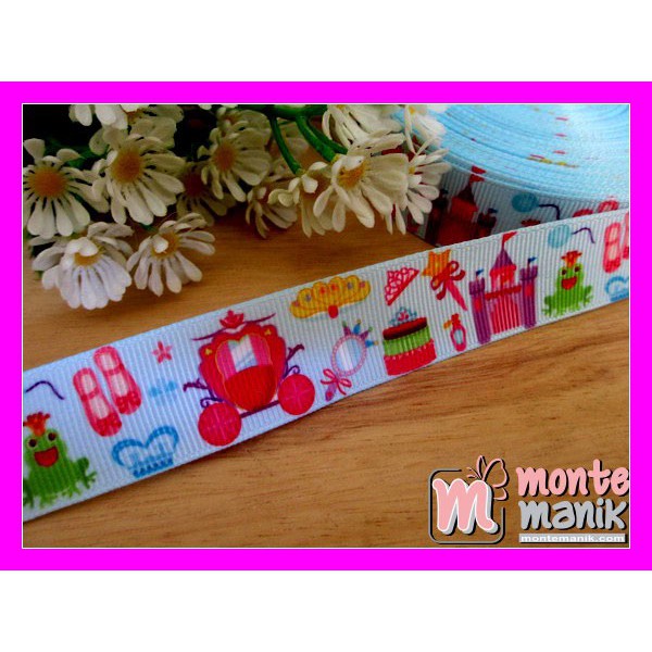 

Bahan Craft Pita Grosgrain Istana Cinderella 7/8 inch atau 2,2 cm - PITA-067