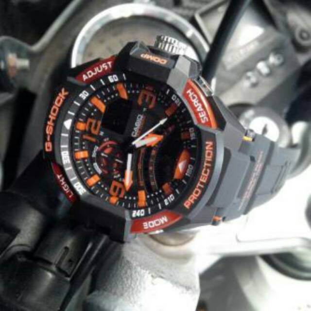 Jam tangan pria Casio G-Shock GA1000 list orange kw
