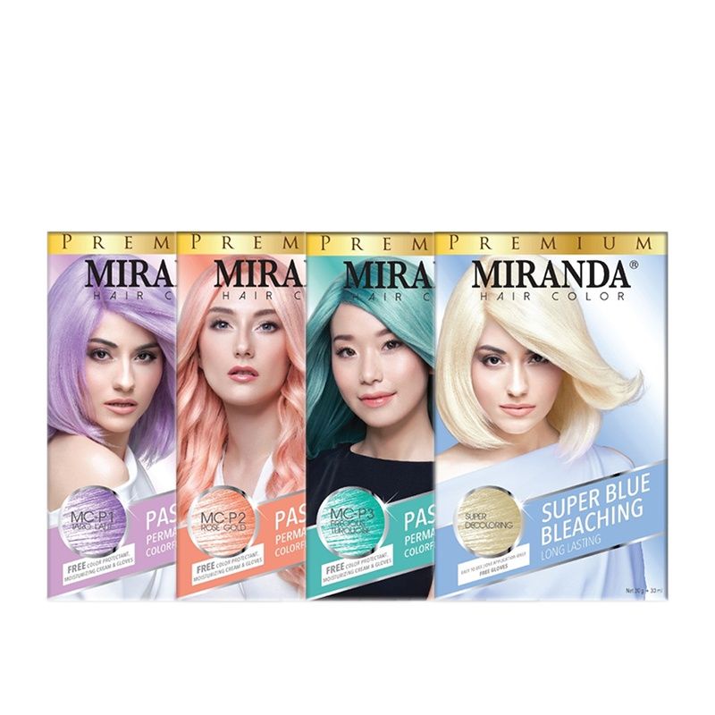 MIRANDA Hair Color Pastel Series Permanent Hair Color Colorful and Shine 30 ML