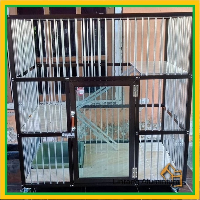 Kandang Kucing Aluminium/ Minimalis hitam murah Meriah