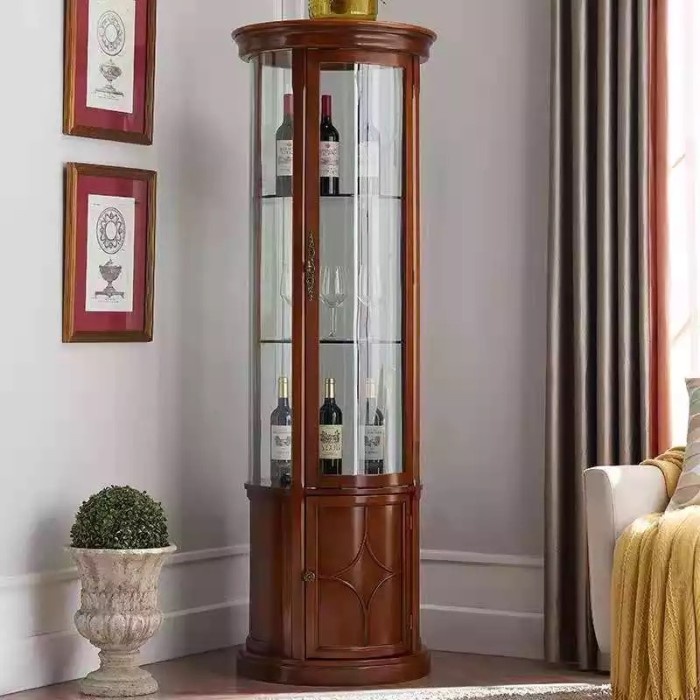 Lemari hias kaca - lemari rak jati - lemari kaca