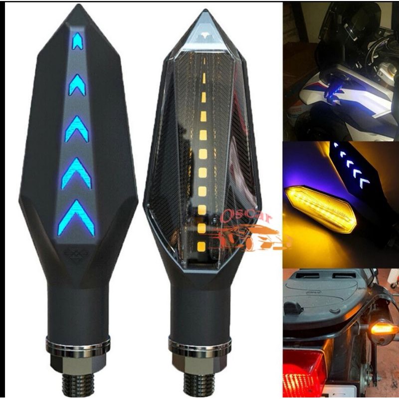 Sen Running Led Panah 2 Sisi Sen Runing Vixion Cbr Cb Klx Xabre Taiger Scorpio Crf Sen Running motor