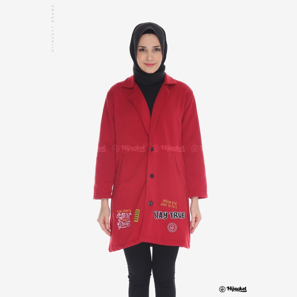 Hijacket Elma Series Origilal Jaket Hijabers Bahan Premium Fleece yang 