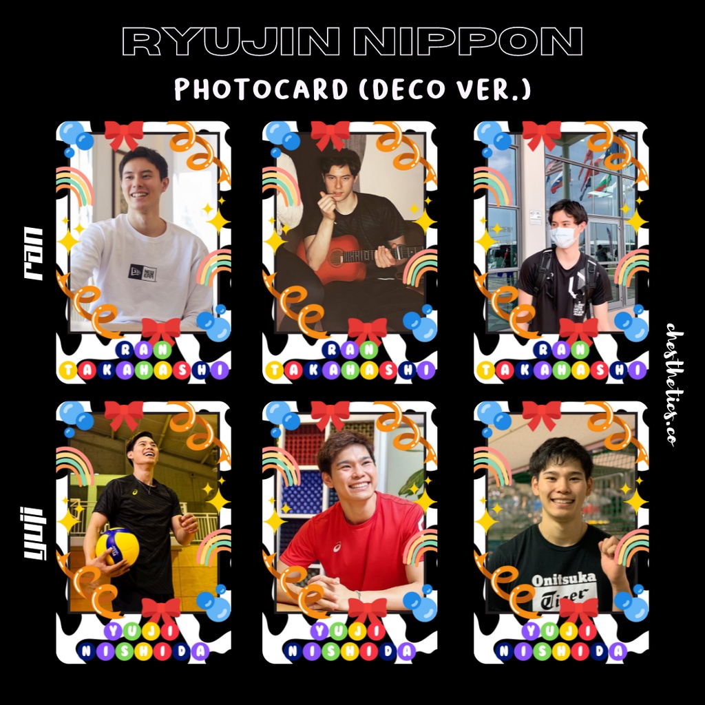 Ryujin Nippon Japan Volleyball Custom Photocard Deco Ran Takahashi Yuji Nishida