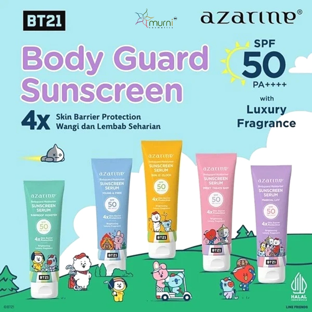 AZARINE X BT21 BODY GUARD  MOISTURIZER SUNSCREEN SERUM 100ML