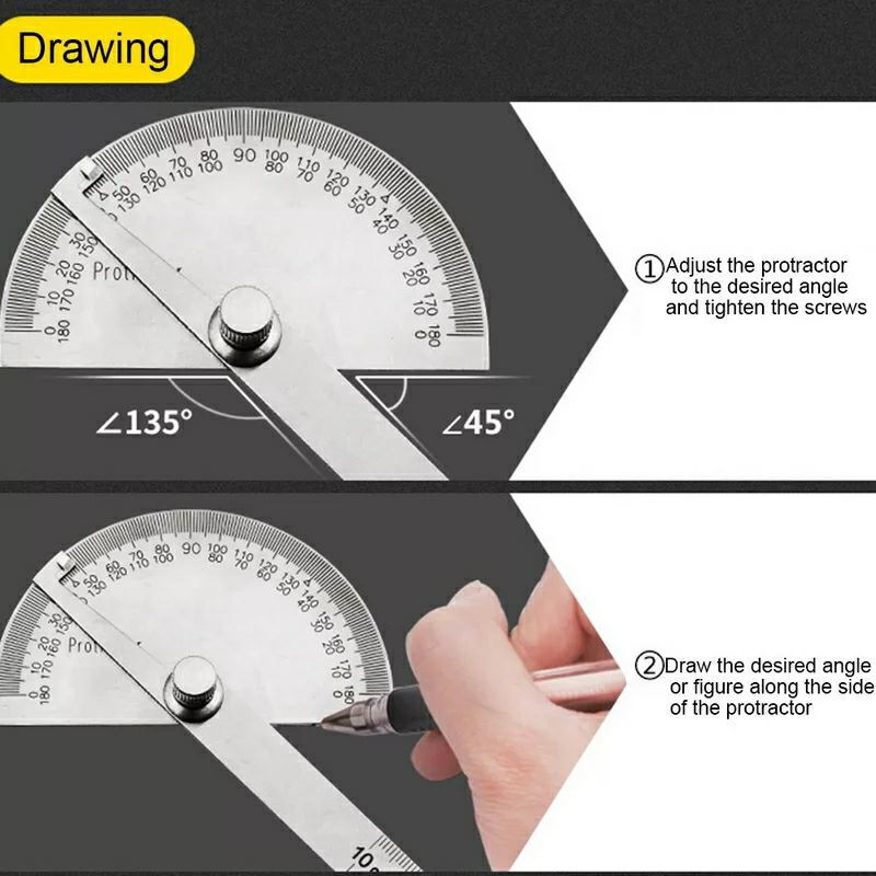 Penggaris Pengukur Sudut Busur Derajat Angle Protractor