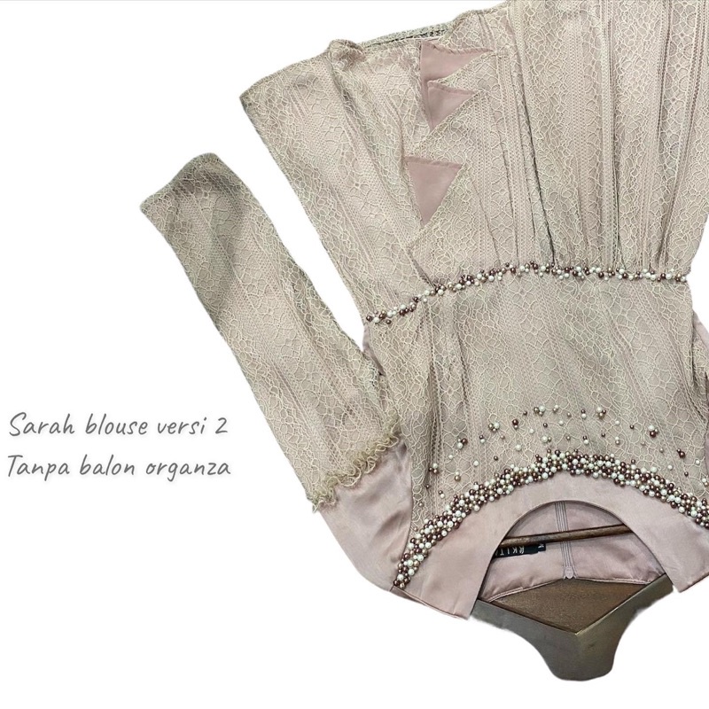 sarah blouse series couple ( brownie )-Blouse (TANPA BALON)