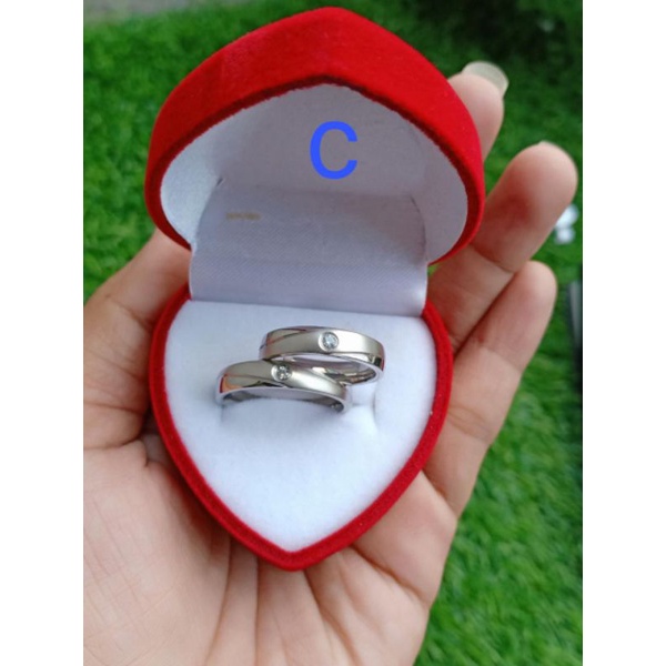 BISA COD Cincin  Couple Titanium Anti Karat A0004