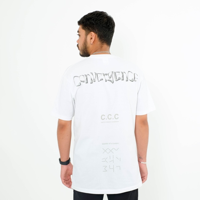 [COD] UNKL347 Kaos T-shirt Katun Lengan Pendek Motif Putih 347XBS 1 Kaos Pria Original