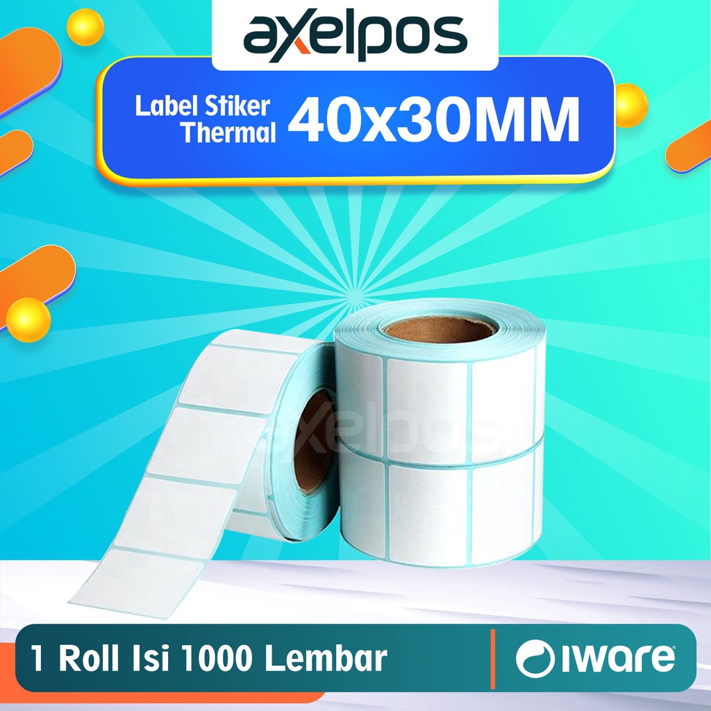 Label Thermal Stiker Barcode 40x30mm Isi 1000 Lembar