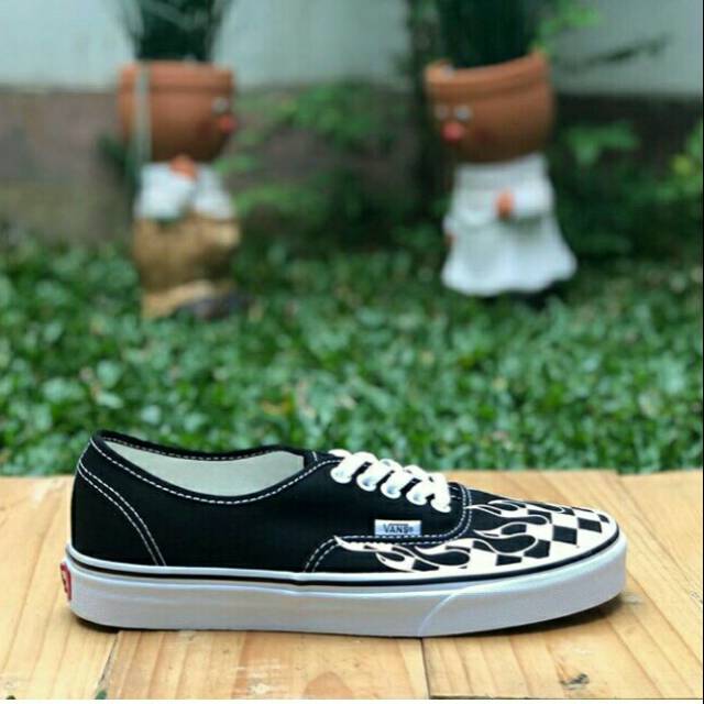 Vans Authentic (Flame Cheker) Black/White