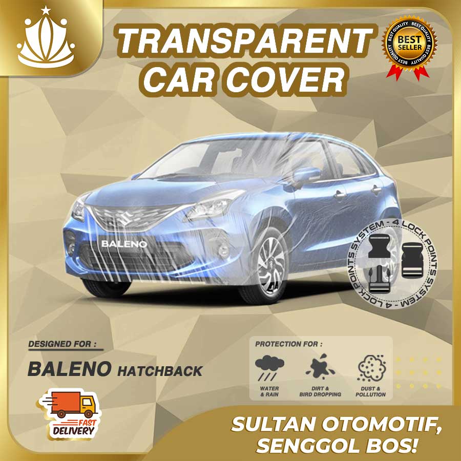 Body Cover Mobil Plastik TEBAL All New Baleno Hatchback WATERPROOF