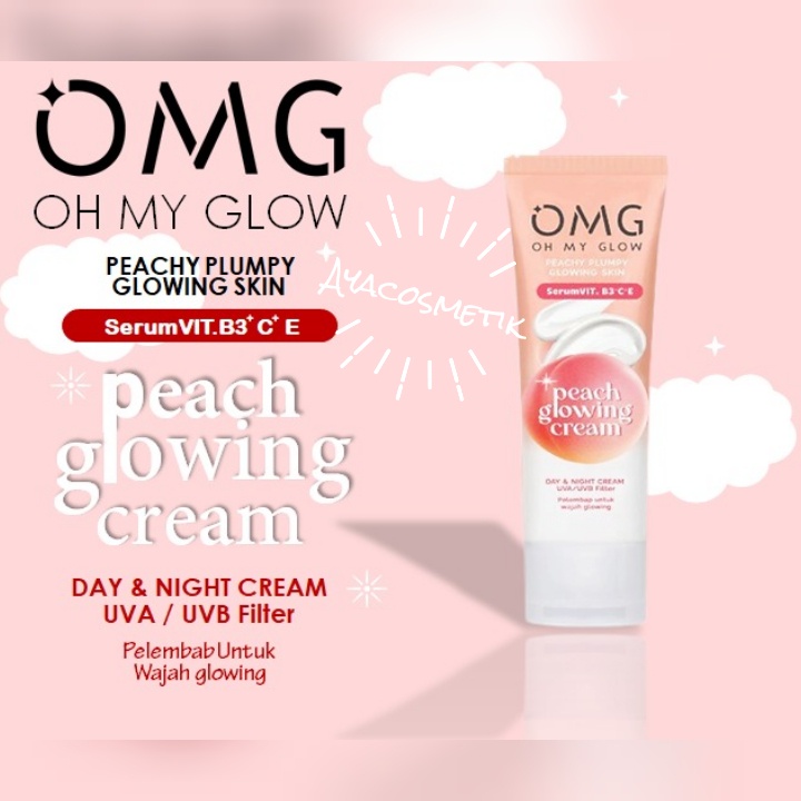 BPOM OMG Oh My Glow Peach Glowing Cream 25 g &amp; 7,5 g