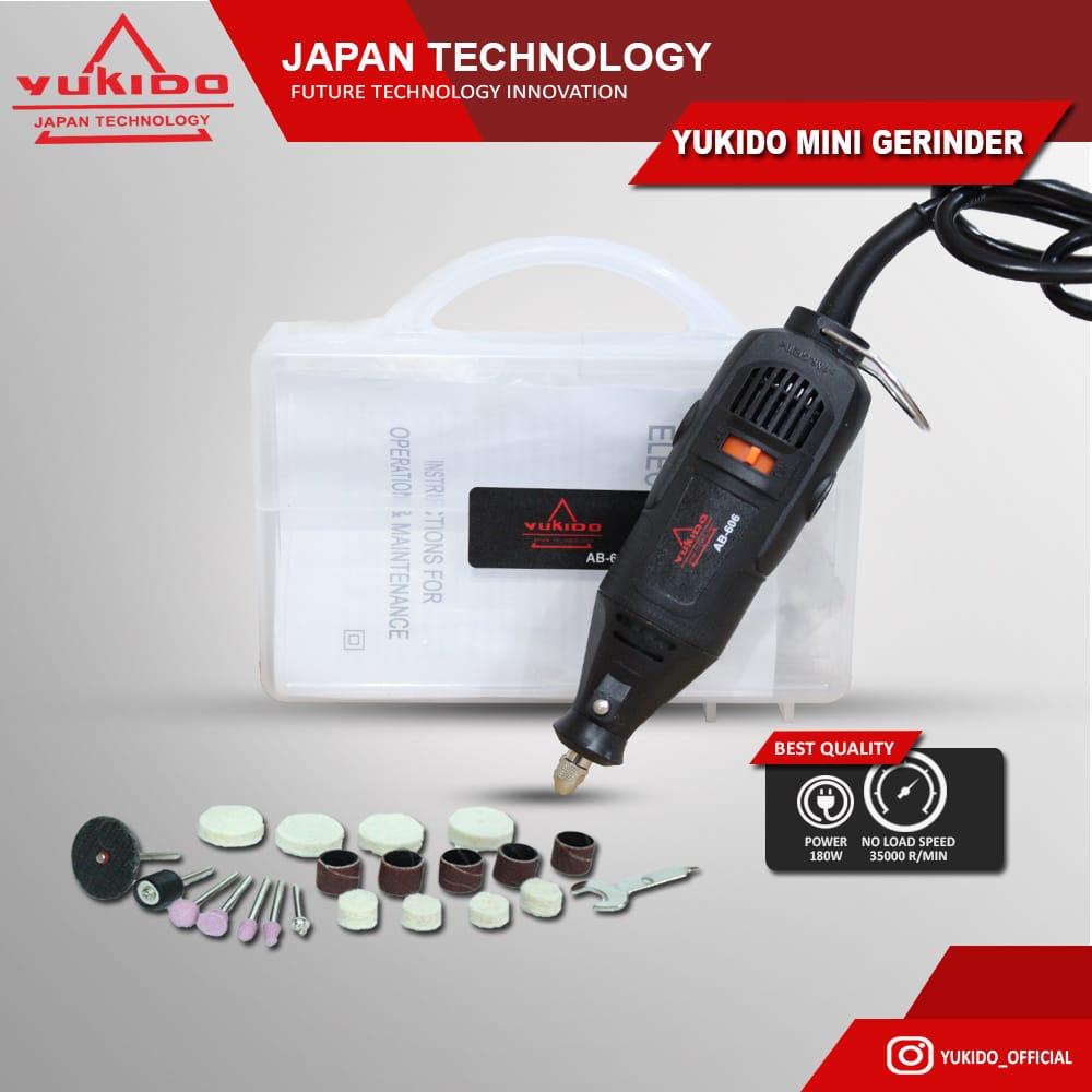 YUKIDO Mini Die Grinder 3.2 Mm Variable Speed 1 - 6 Mesin Bor Tuner Lengkap Dengan Mata Gurinda Set YUKIDO