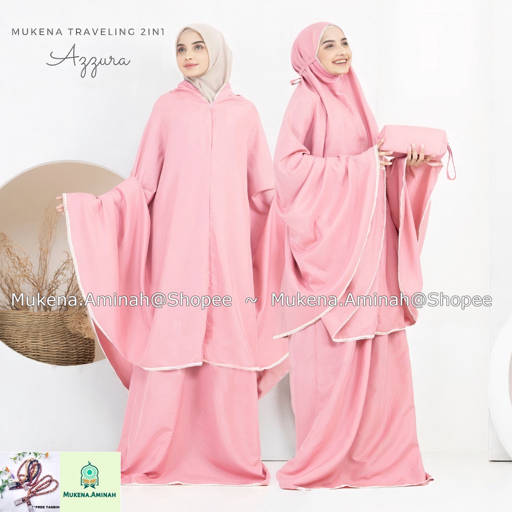 MUKENA DEWASA 2in1 TRAVELLING AZZURA BELI MUKENA