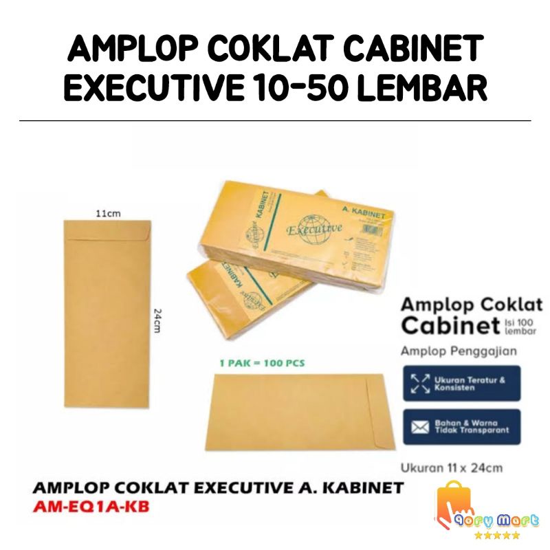 

AMPLOP COKLAT CABINET 25-100 LEMBAR