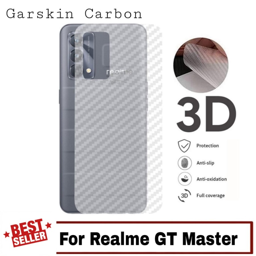 GARSKIN Sticker Carbon Realme GT Master 6.4 inch Skin Carbon Transparan Fiber Protection Back Sticker Carbon Anti Jamur