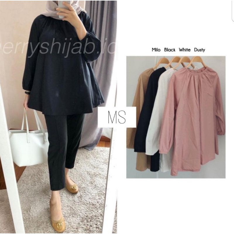 BLOUSE TOP EMBUN MOSCREPE