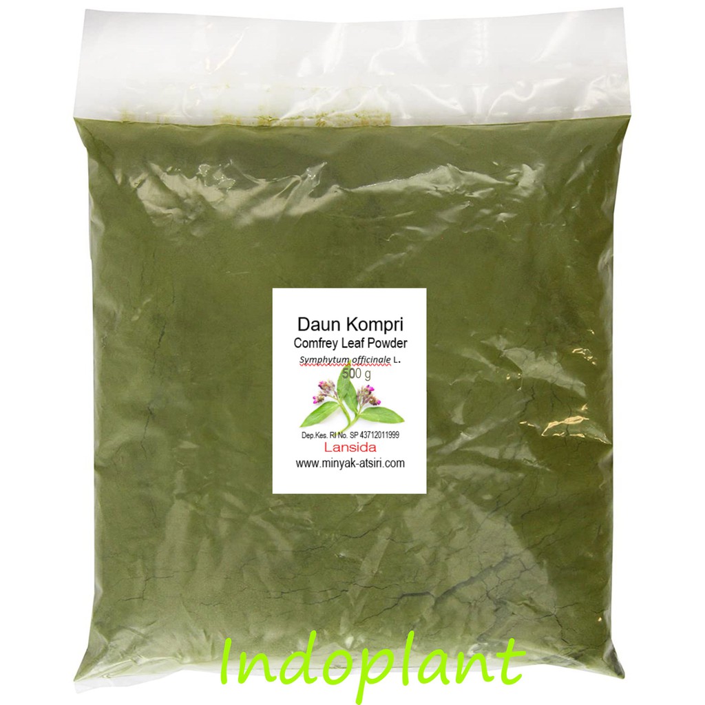 Bubuk Daun Kompri 500 g Comfrey Leaf Powder Simplisia Komfre Serbuk Komfrey