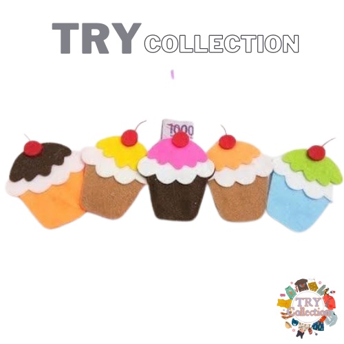 

[TRY COLLECTION] Amplop Lebaran DIY Isi 10 Pcs | Amplop Desain Cake Berbahan Dasar Kain Flanel | SKU : AL-CK