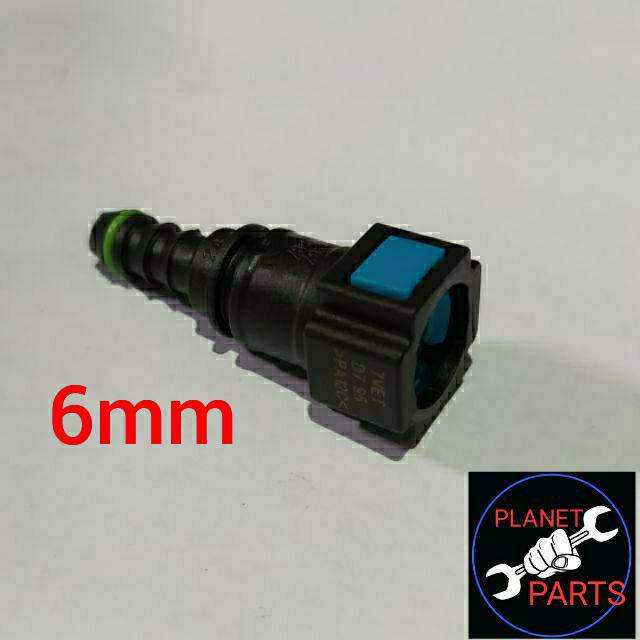 NEPEL PENGUNCI KONEKTOR 6mm LURUS | CLIP CONNECTOR NEPEL SELANG INJECTOR INJEKSI size 6mm LURUS