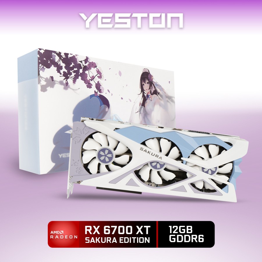 VGA AMD YESTON RX 6700 XT 12GB GDDR6 192bit SAKURA EDITION