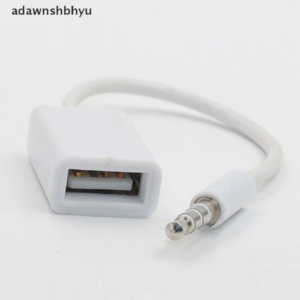 Adawnshbhyu 3.5mm male aux audio plug jack to usb 2.0 female converter cord Kabel Mobil mp3