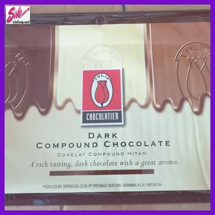 

SAKMACOKLAT- TULIP DARK COMPOUND 1 KG -MAKANAN-MINUMAN.