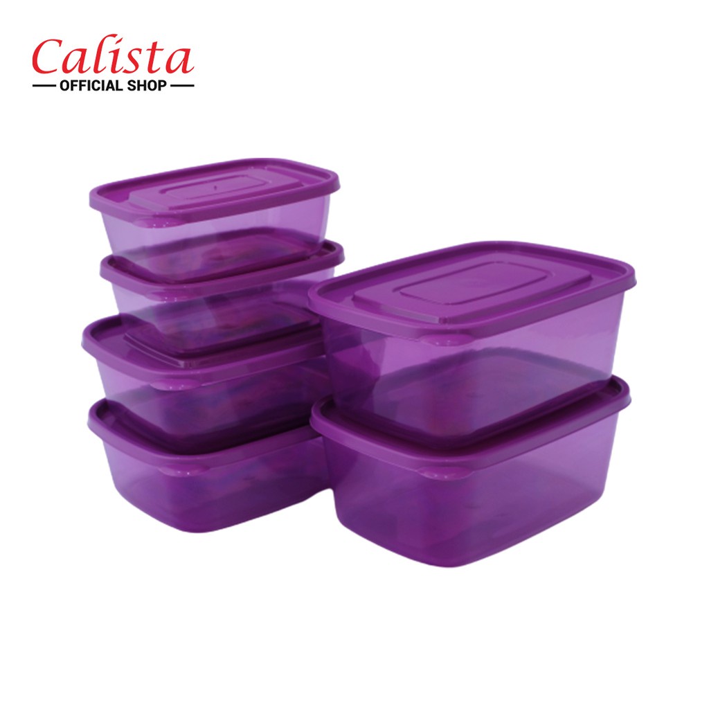 TOPLES PLASTIK KULKAS SET CALISTA FURANO PREMIUM FULL COLOUR SET 6PCS TEMPAT KOTAK BOX WADAH PENYIMPANAN MAKANAN FOOD CONTAINER SET FOOD PREPARATION STORAGE TOPLES KULKAS TEMPAT BUMBU DAPUR TEMPAT PENYIMPANAN SAYUR BUAH IKAN DI KULKAS CALISTA TOPLES SET